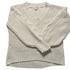 SO Brand V Neck soft off white pullover sweater Small